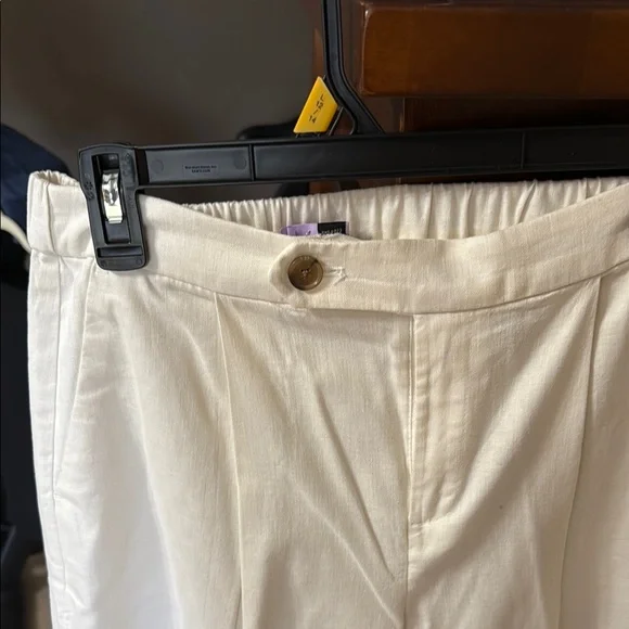 Banana Republic White Wide Leg Pants - Picture 2 of 4